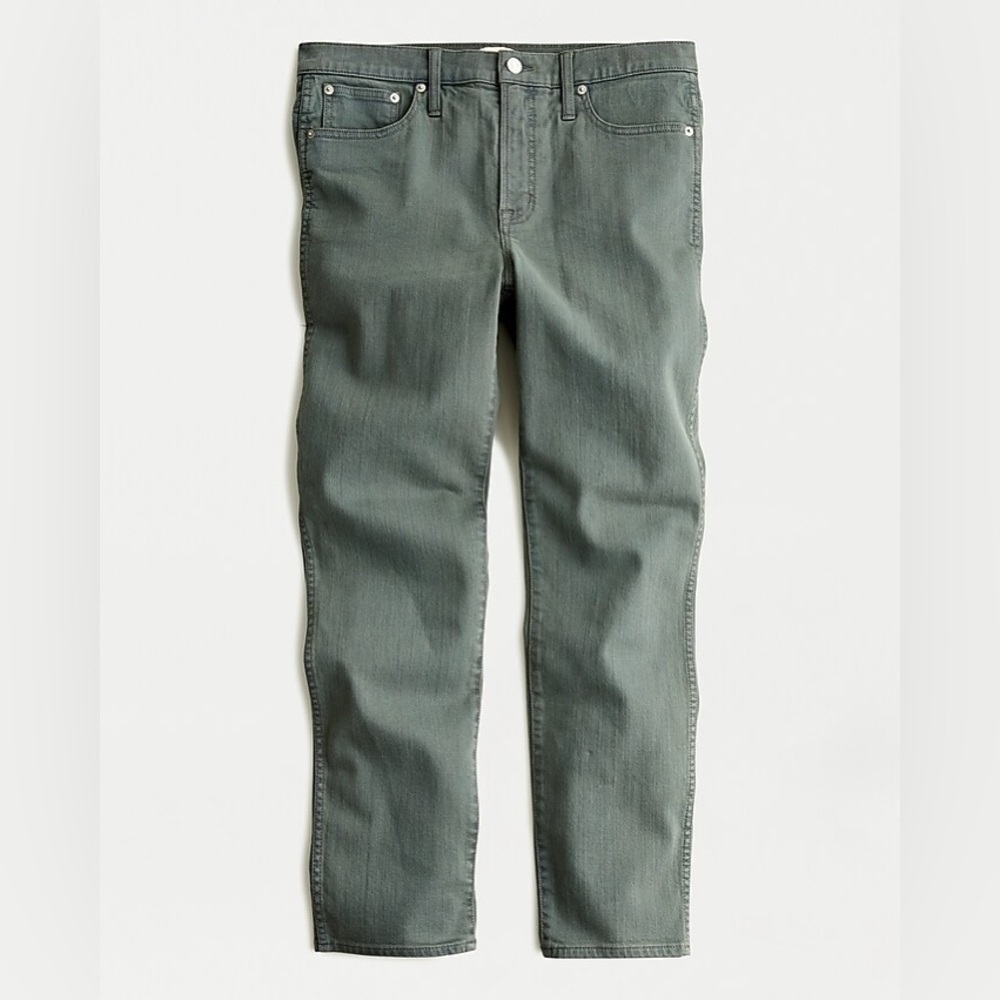 J.Crew Vintage Straight Jeans in Garment Fall Green Dyed Denim Womens Size 35 - Picture 2 of 16